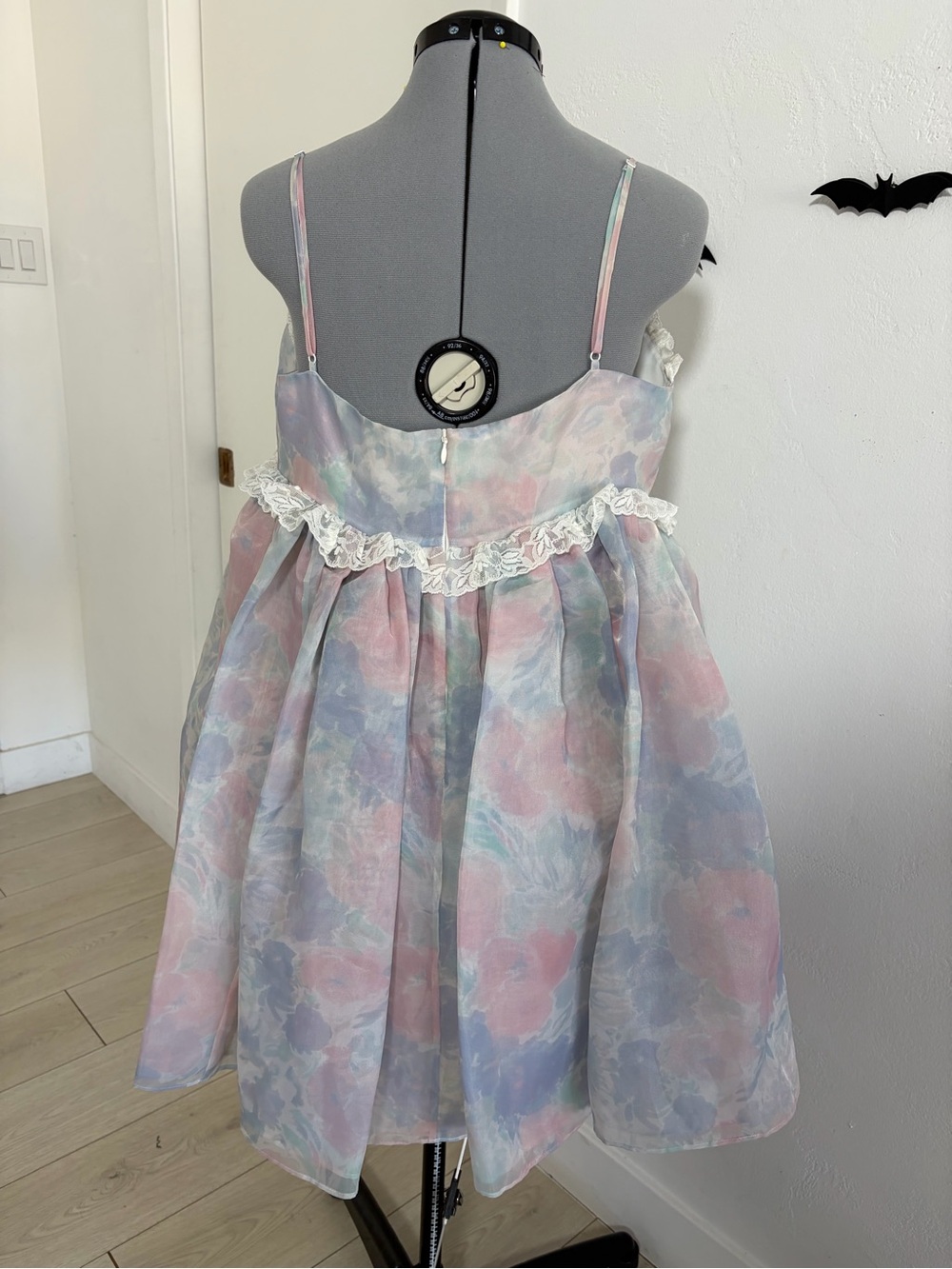 Selkie Pastel Pink & Blue Floral Lace-Trim Dress XL - Picture 2 of 6